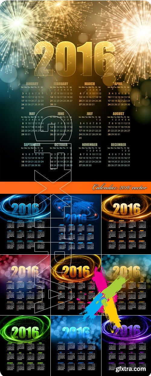 Calendar 2016 vector