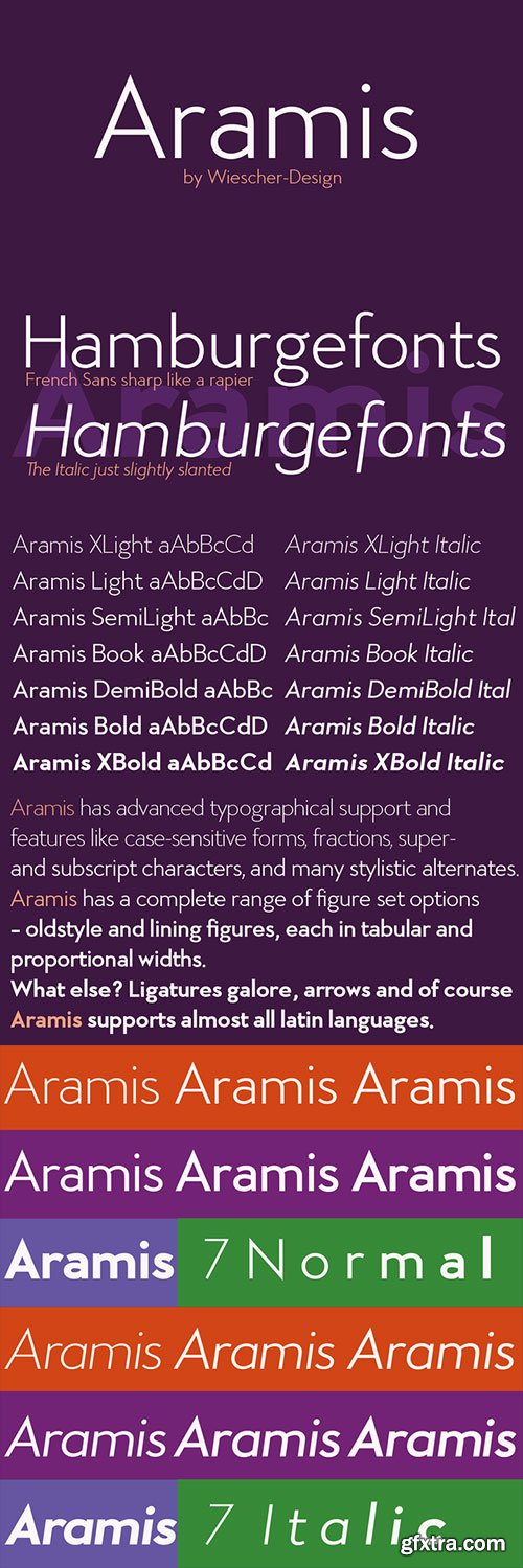 Aramis - A New Linear Sans with a French Touch 14xOTF $129