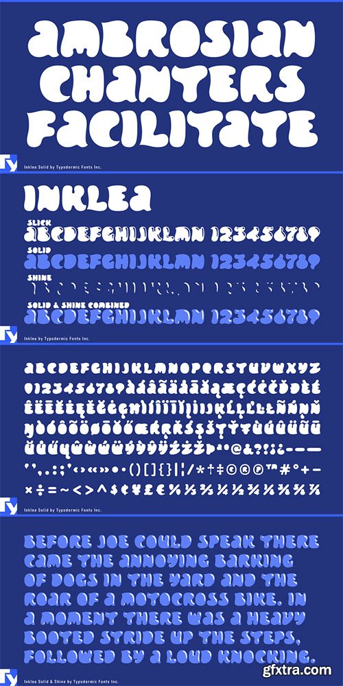 Inklea - Funny Cartoon Fonts 3xOTF $81