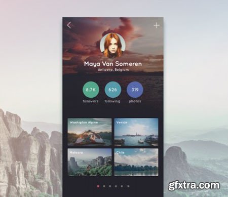 Image Gallery App Design PSD