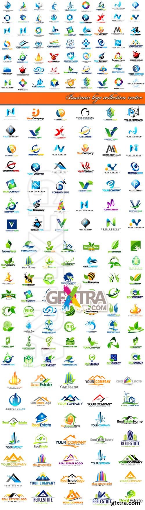 Business logo collection vector