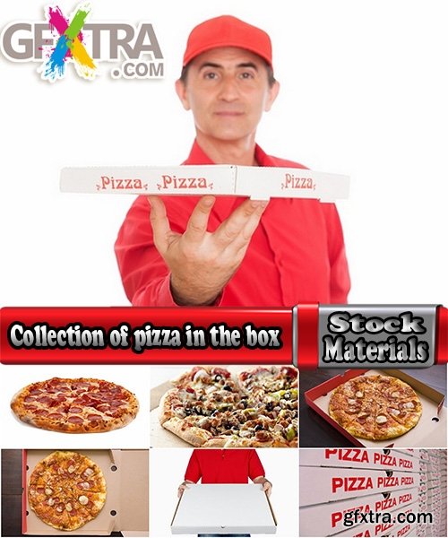 Collection of pizza in the box pizza delivery courier 25 HQ Jpeg