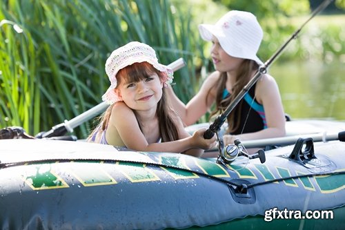 Collection of little girl woman girl with a fishing rod fishing pier river sea 25 HQ Jpeg