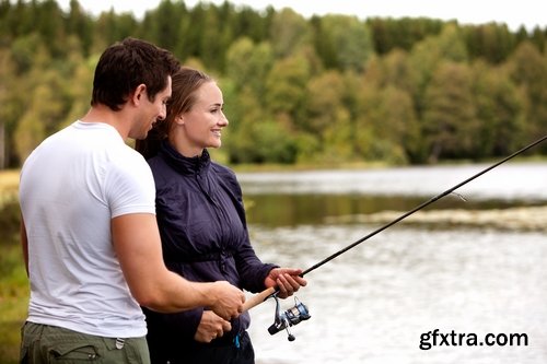 Collection of little girl woman girl with a fishing rod fishing pier river sea 25 HQ Jpeg