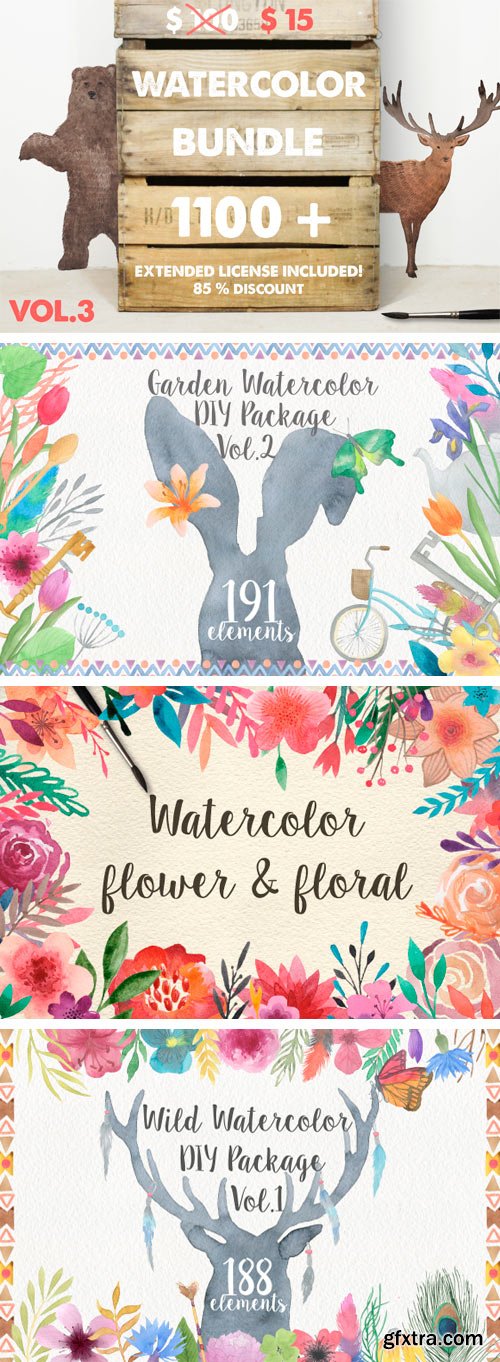 CM 318519 - 1100+ Watercolor Bundle