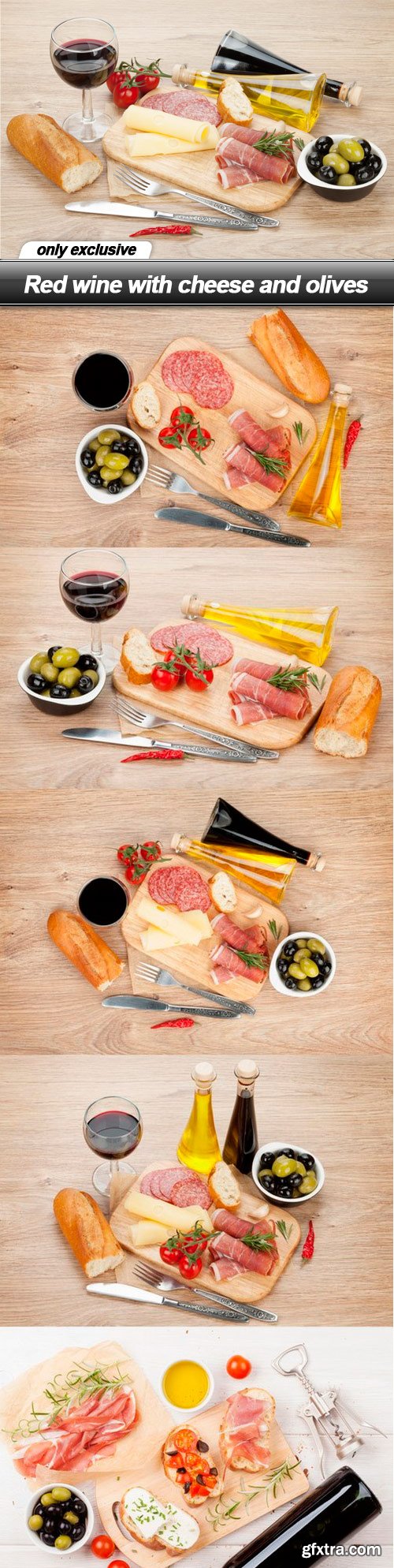 Red wine with cheese and olives - 6 UHQ JPEG