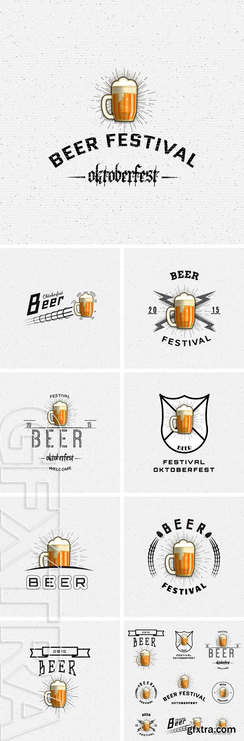 Stock Vectors -Beer festival badges logos and labels for any use, logo templates and design elements