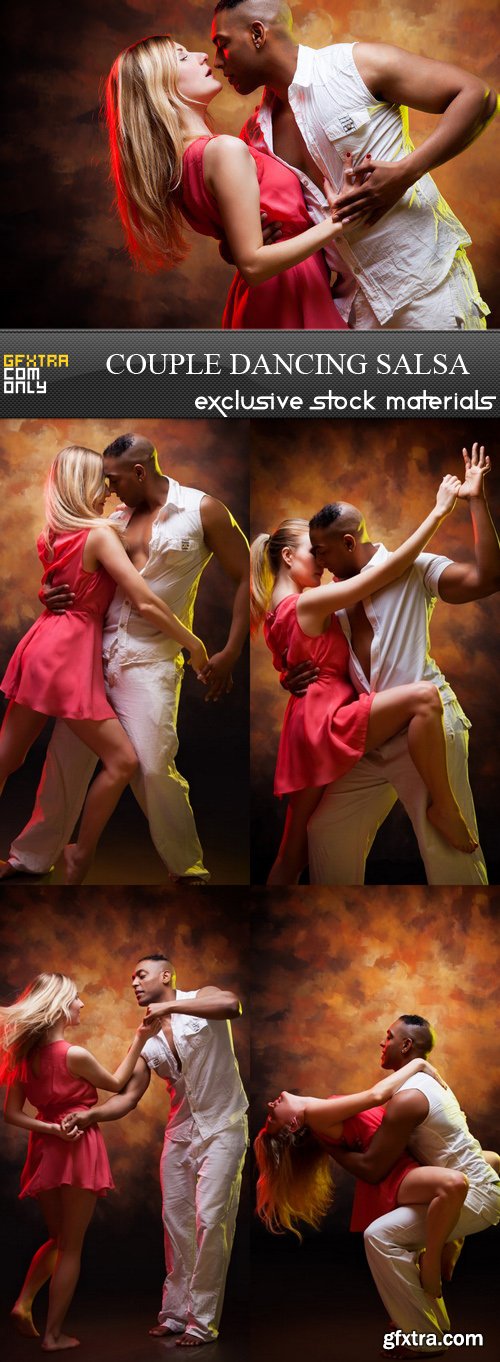 Couple dancing salsa