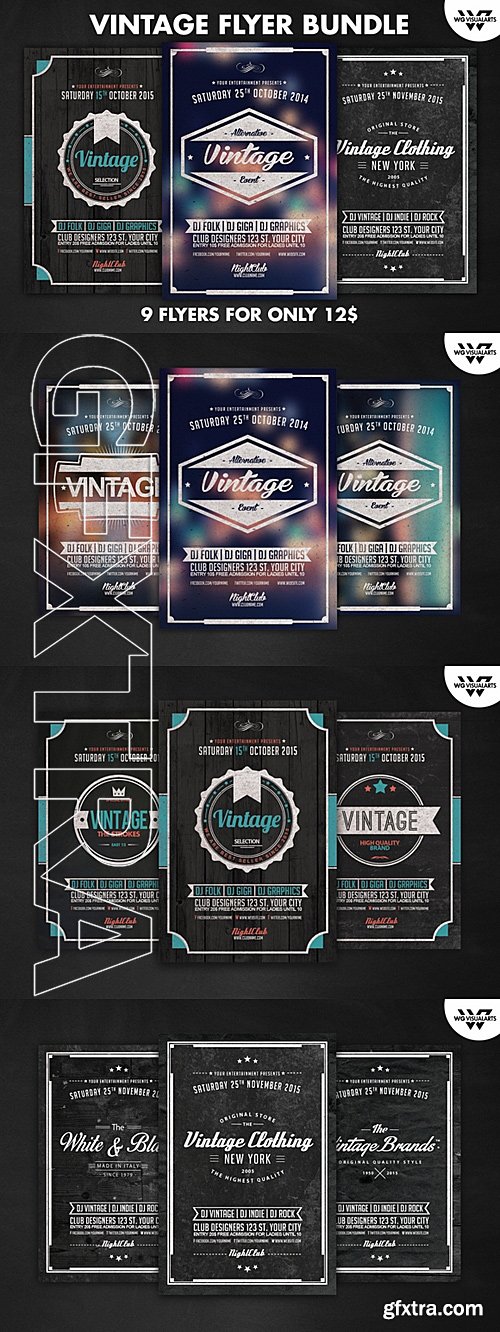 CM - 9 VINTAGE Flyer Bundle Vol 2 271852