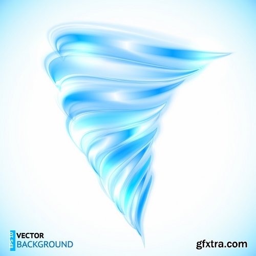 Collection of vector image of tornado wind whirlwind vortex 25 EPS