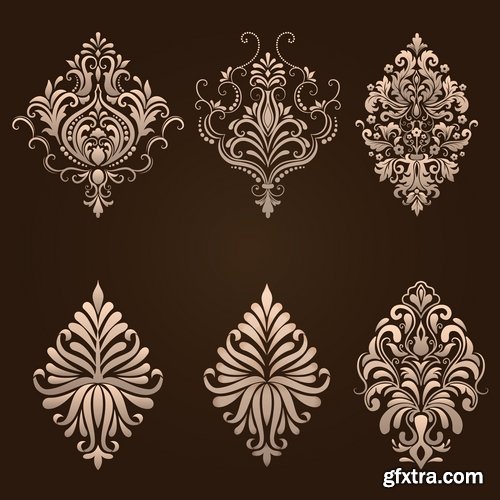 Collection of vector image calligraphic elements vintage design element coat of arms emblem # 11-25 EPS