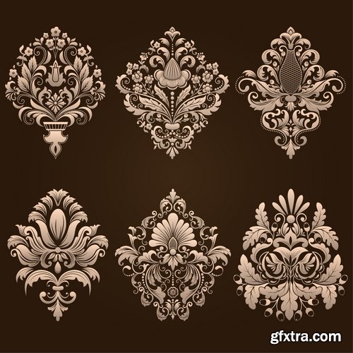 Collection of vector image calligraphic elements vintage design element coat of arms emblem # 11-25 EPS