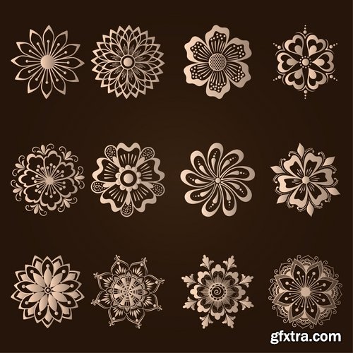 Collection of vector image calligraphic elements vintage design element coat of arms emblem # 11-25 EPS