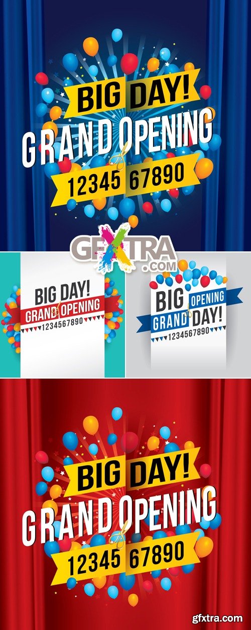 Grand Opening Invitations Vector