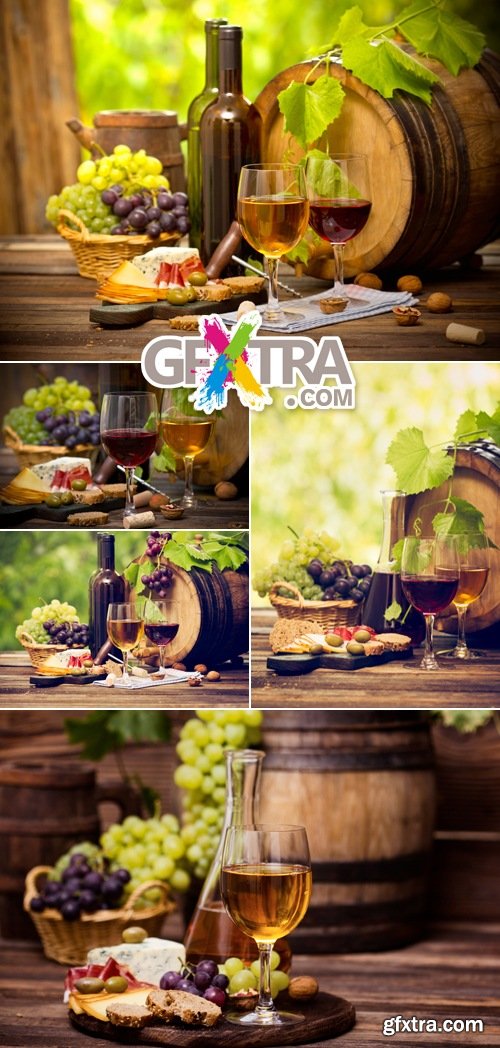 Stock Photo - Wine & Grapes