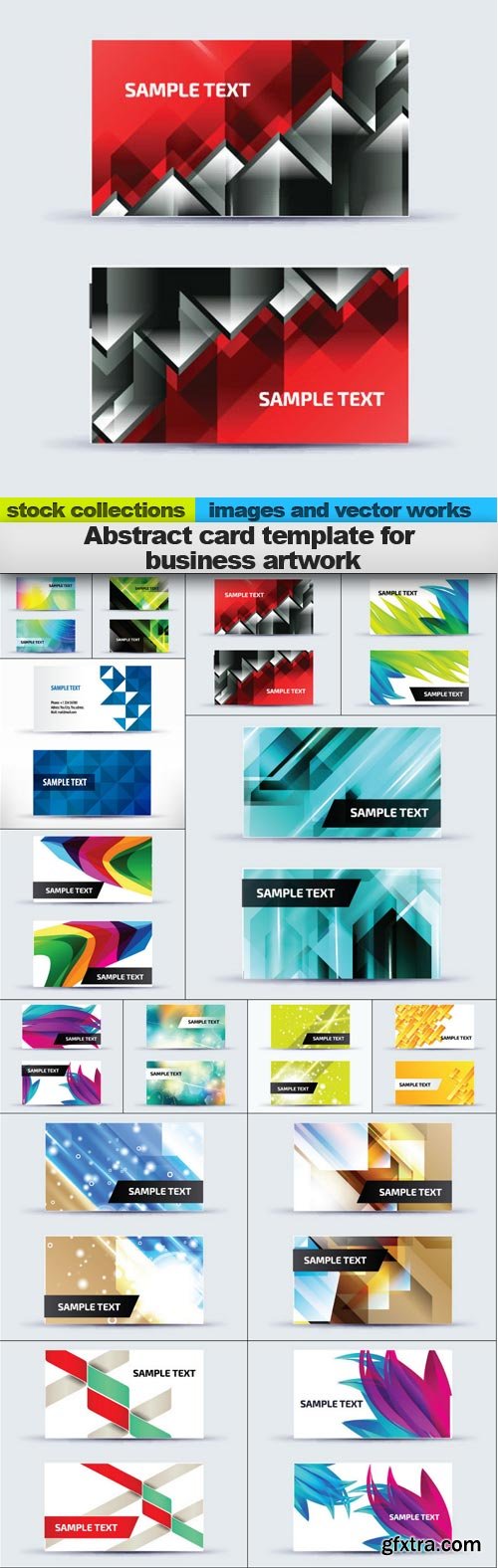 Abstract card template for business artwork, 15 x EPS