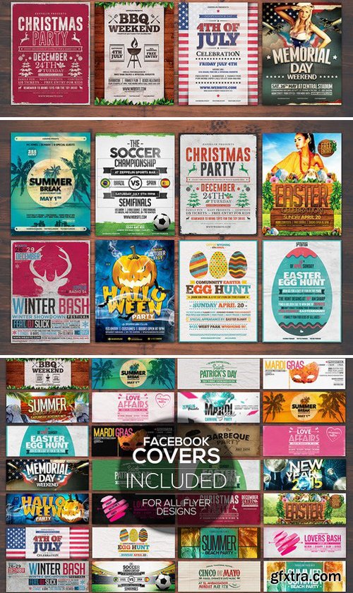 CM - 20 Holiday Flyers + FB Covers 344387