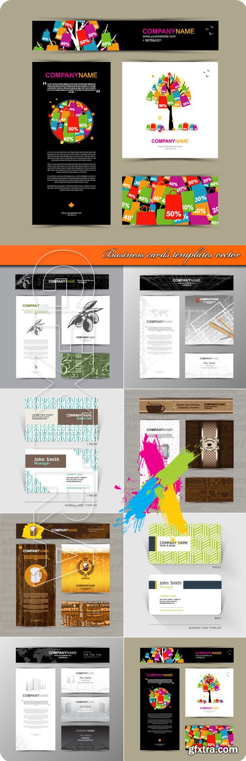 Business cards templates vector