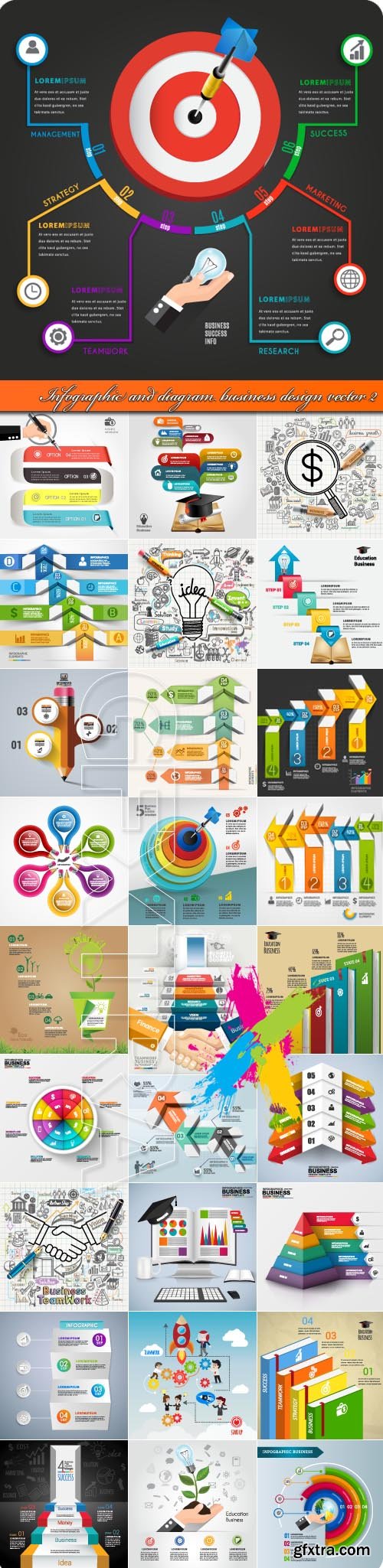 Infographic and diagram business design vector 2