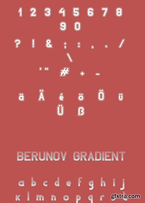 Berunov Extended Font Family - 6 Fonts