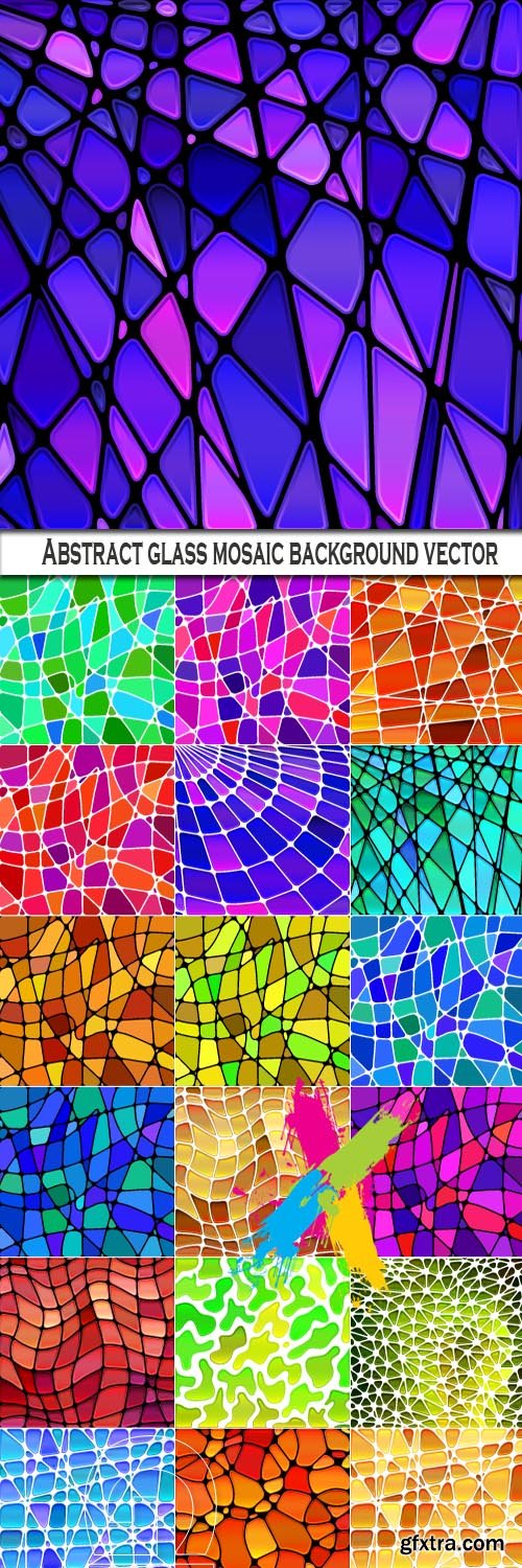 Abstract glass mosaic background vector