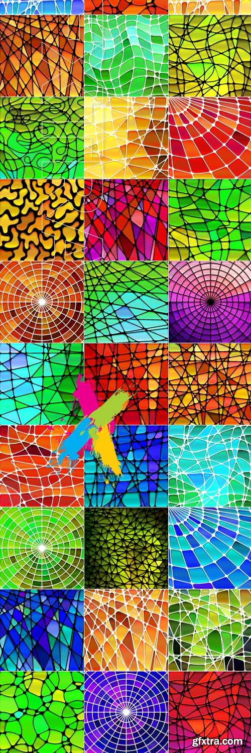 Abstract glass mosaic background vector