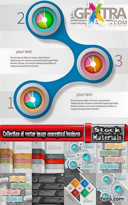 Collection of vector image conceptual business infographics #12-25 Eps