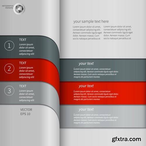 Collection of vector image conceptual business infographics #12-25 Eps