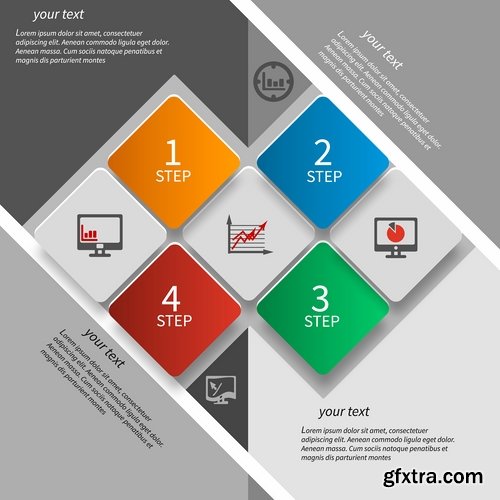 Collection of vector image conceptual business infographics #12-25 Eps