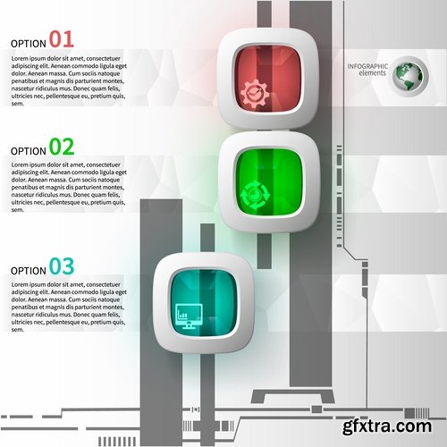 Collection of vector image conceptual business infographics #12-25 Eps