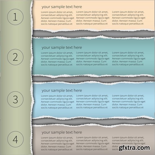 Collection of vector image conceptual business infographics #12-25 Eps