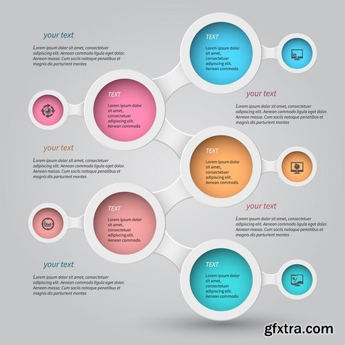 Collection of vector image conceptual business infographics #12-25 Eps