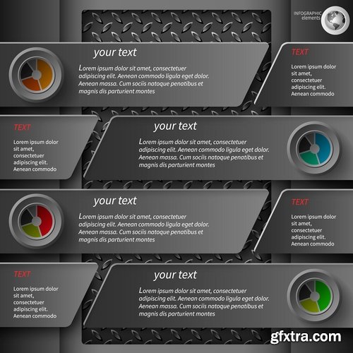 Collection of vector image conceptual business infographics #12-25 Eps