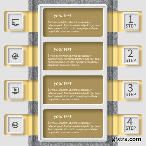 Collection of vector image conceptual business infographics #12-25 Eps