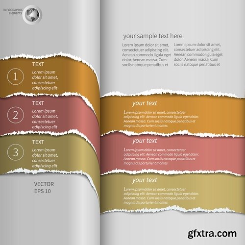 Collection of vector image conceptual business infographics #12-25 Eps