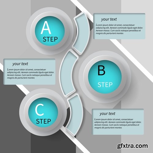 Collection of vector image conceptual business infographics #12-25 Eps