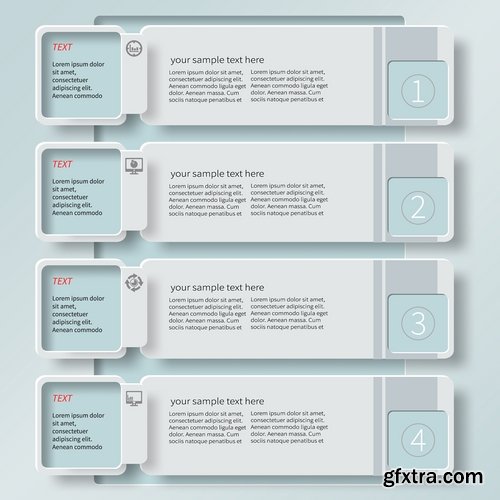 Collection of vector image conceptual business infographics #12-25 Eps