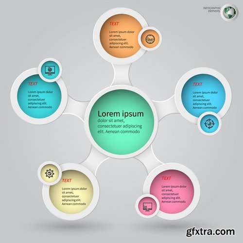 Collection of vector image conceptual business infographics #12-25 Eps