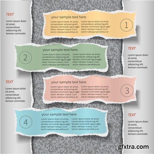 Collection of vector image conceptual business infographics #12-25 Eps