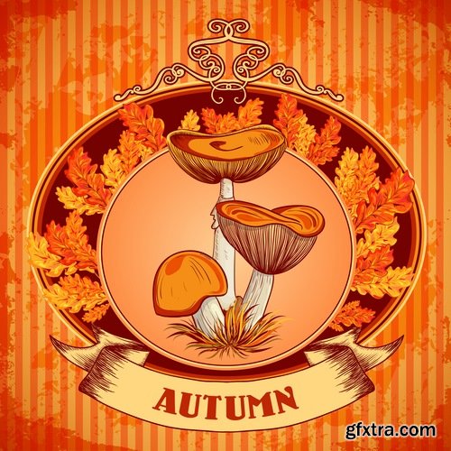 Collection of vector autumn background is a picture poster flyer banner leaf tree 25 EPS