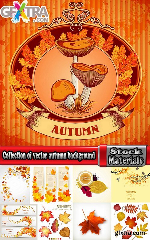 Collection of vector autumn background is a picture poster flyer banner leaf tree 25 EPS