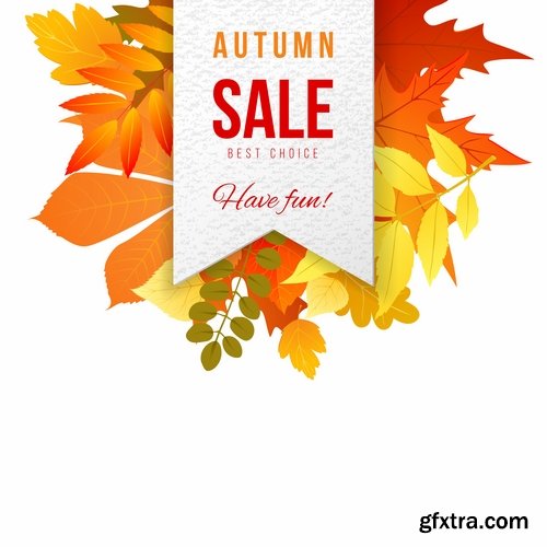 Collection of vector autumn background is a picture poster flyer banner leaf tree 25 EPS