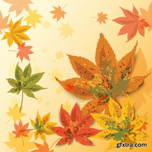 Collection of vector autumn background is a picture poster flyer banner leaf tree 25 EPS