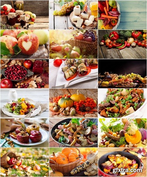 Collection Autumn Still a background autumn dish food mushroom salad vegetables pumpkin 25 HQ Jpeg