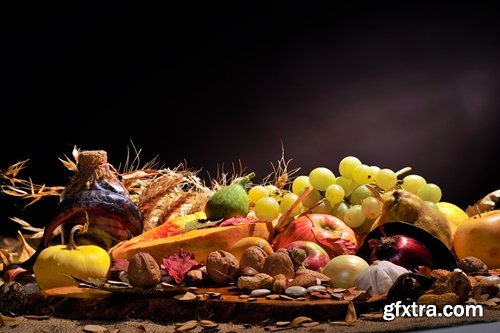 Collection Autumn Still a background autumn dish food mushroom salad vegetables pumpkin 25 HQ Jpeg