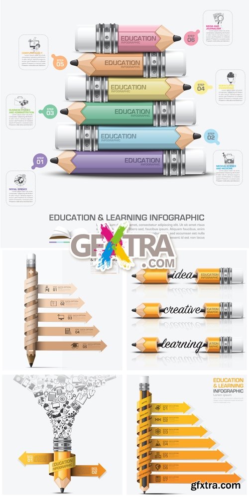 Education Infographic Templates Vector