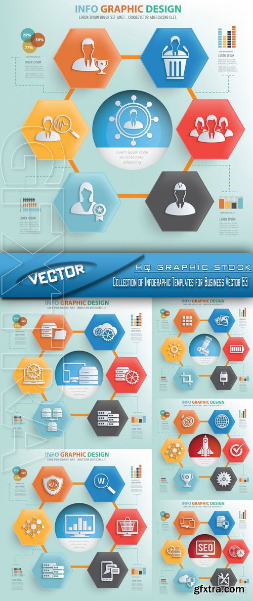 Stock Vector - Collection of Infographic Templates for Business Vector 83