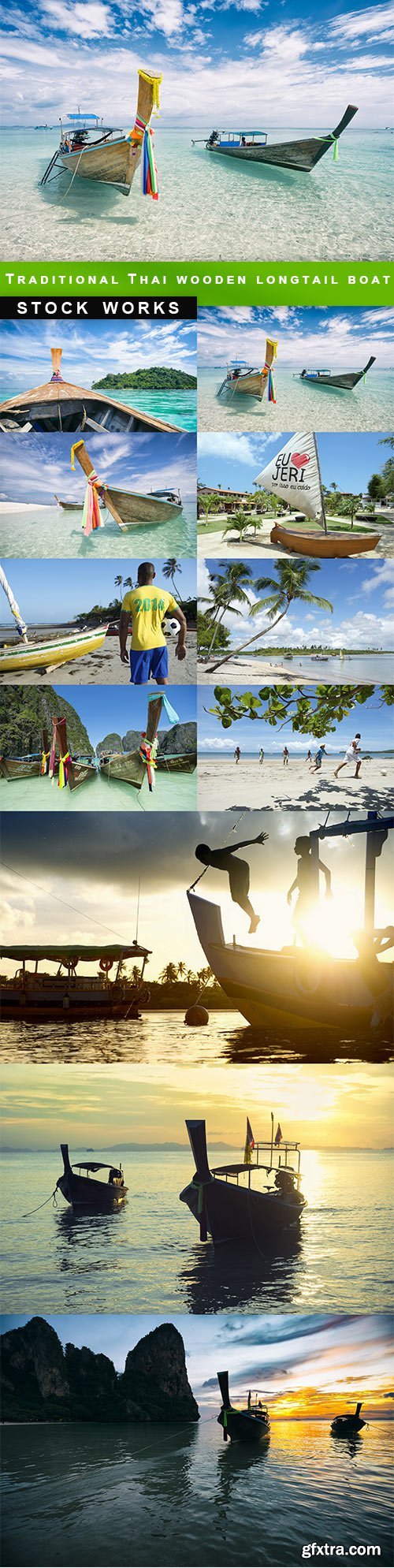 Traditional Thai wooden longtail boat - 11 UHQ JPEG