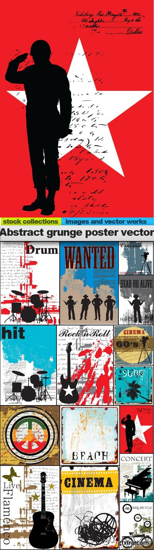 Abstract grunge poster vector, 15 x EPS