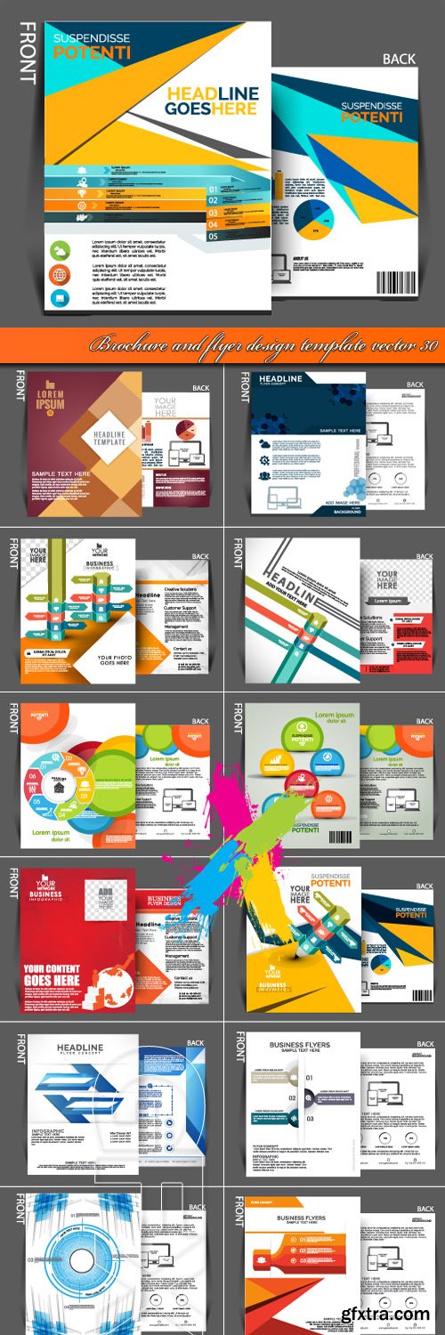 Brochure and flyer design template vector 30